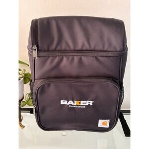 Carhartt Baker Construction Insulated 20 Can Cooler Backpack Black Canvas Bag